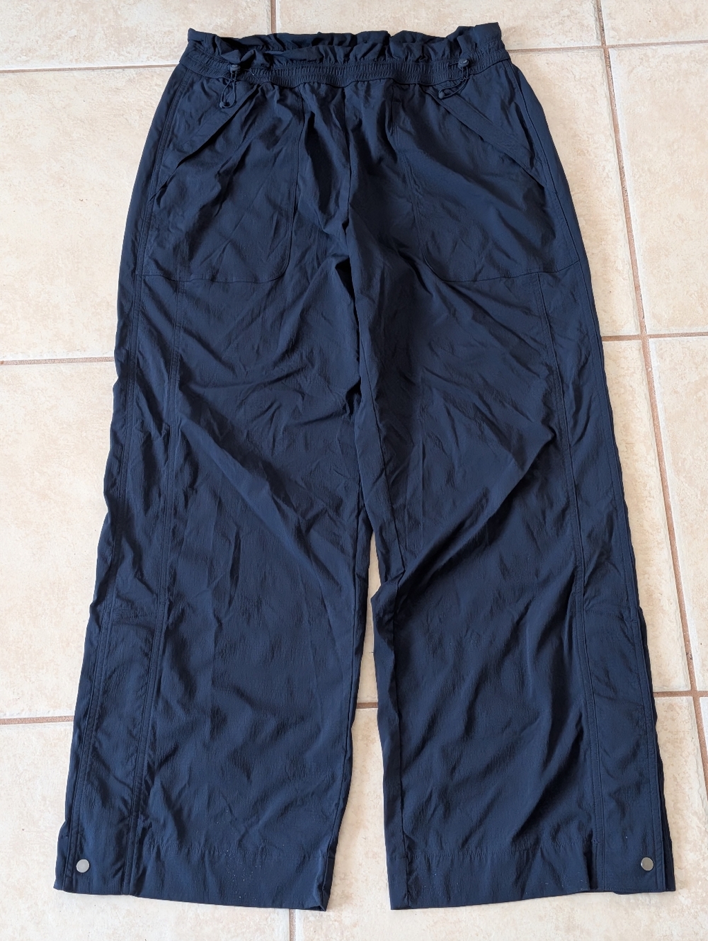 Athleta Navy Blue Cinch Waist Active Pants Size Large